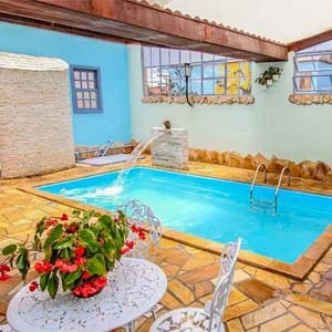 Area de Lazer Pousada Arco-Íris em São Thomé das Letras