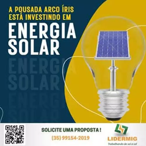 Pousada Arco-Íris está investindo em ENERGIA SOLAR