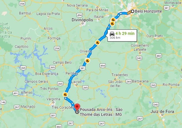 Belo Horizonte - Pousada Arco-Íris em São Thomé das Letras